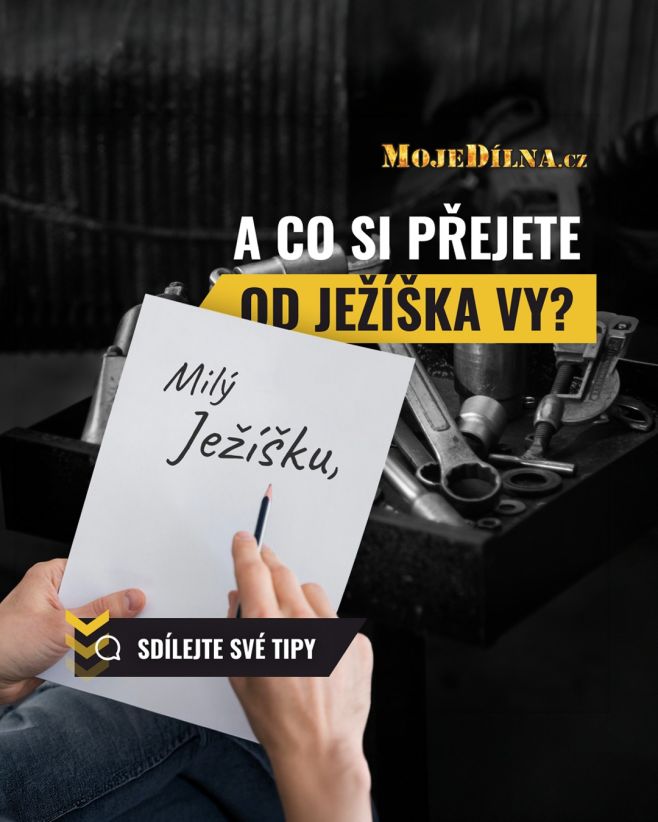 Už jste napsali Ježíškovi o nový vercajk? 🎁 Že ne?! Tak teď to můžete dohnat! 👉 Napište, co z MojeDílna.cz byste si přáli...