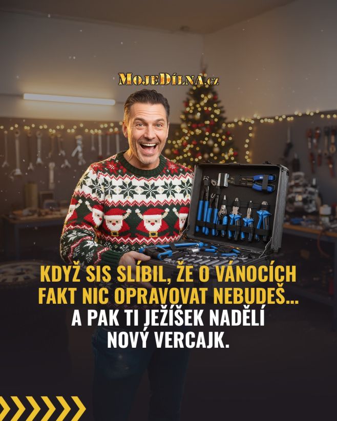 Tak kdo skončil na Štědrý den v dílně nebo garáži? 👀 Přiznejte se! 🙋‍♂️😅 My to ale chápeme – nový vercajk se prostě musí...